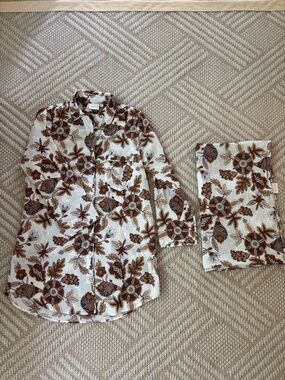 Julia Amory Husband Shirt and Pareo set size small